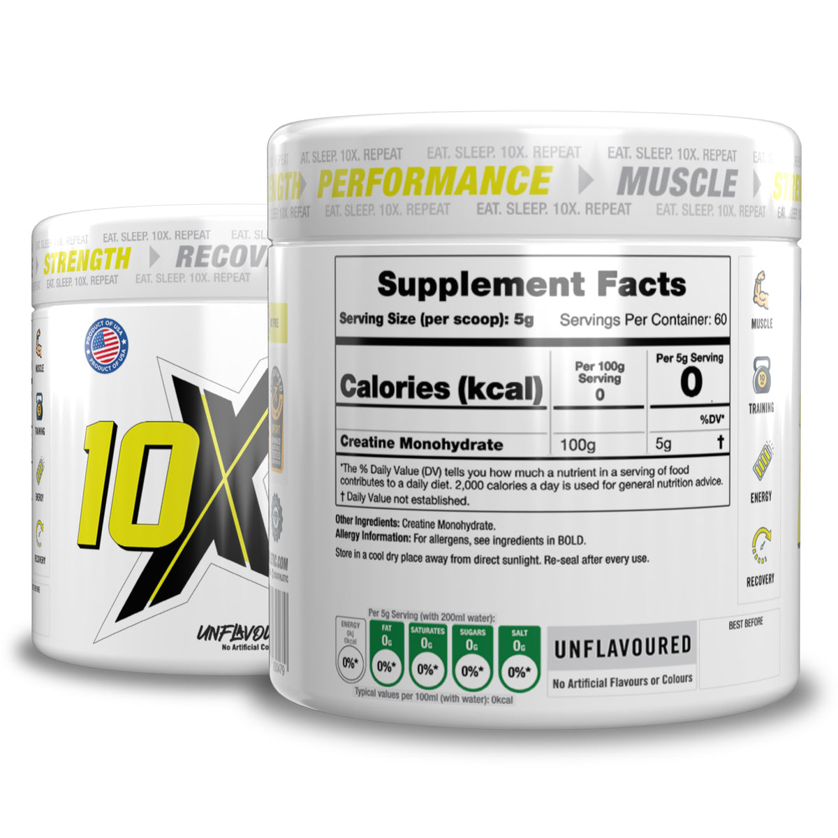 10X Athletic CRE Micronised Creatine Monohydrate 300g