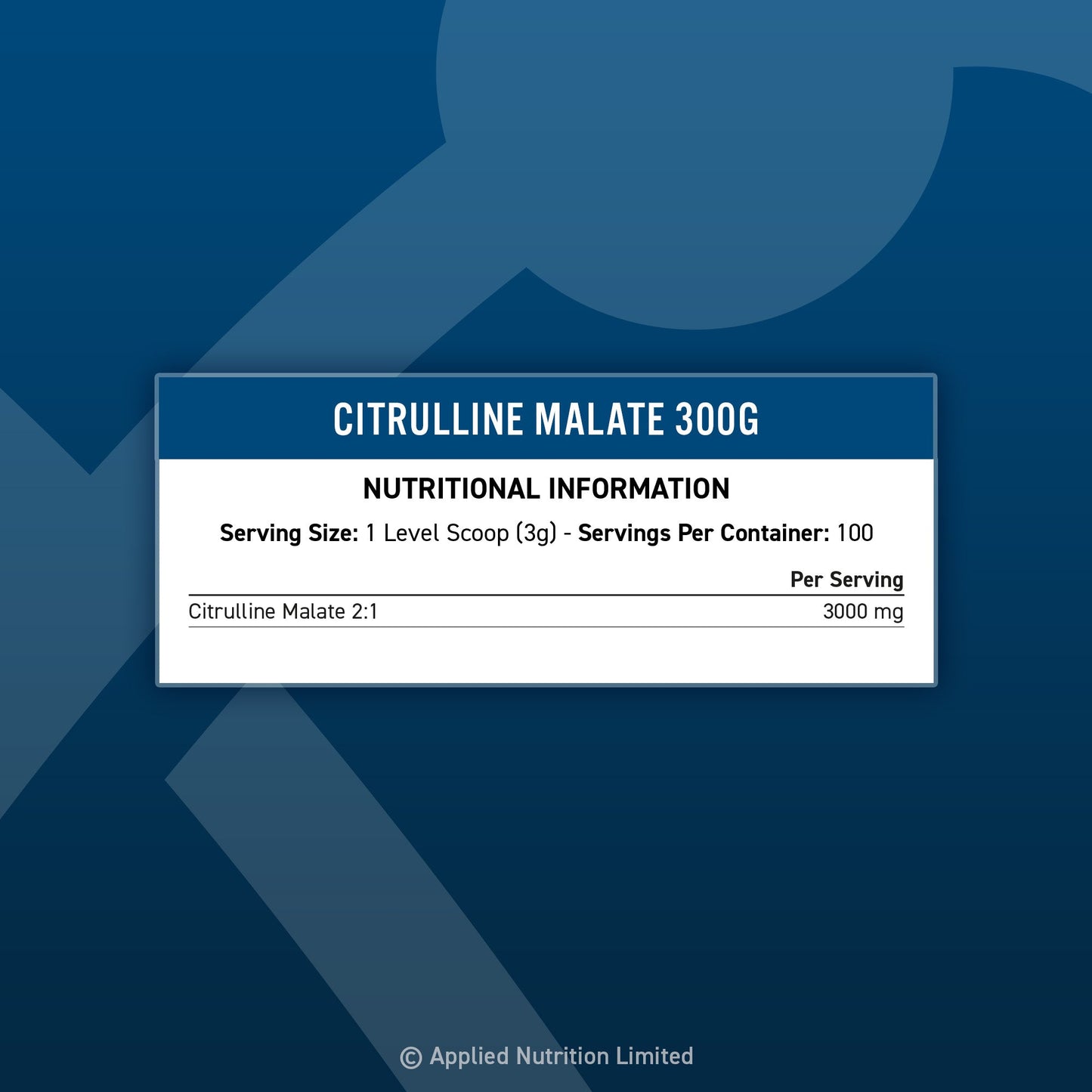 Applied Nutrition CITRULLINE MALATE 300G - PREMIUM PERFORMANCE AMINO ACID COMBO