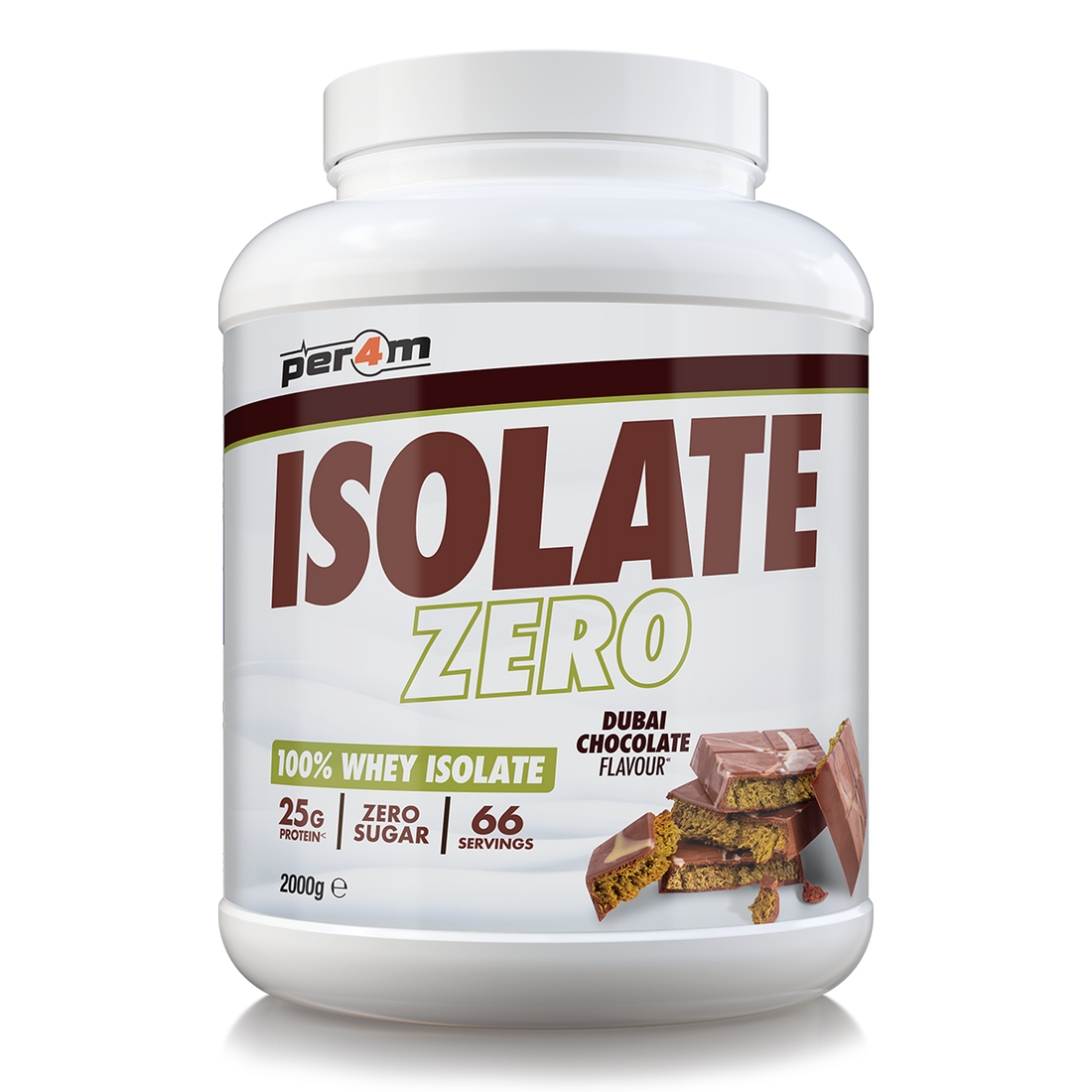 Per4m Isolate Zero 100% Whey Protein Isolate 2kg FREE Shaker