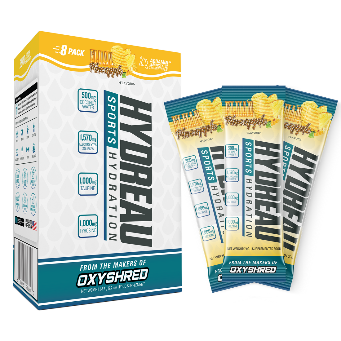 EHP Labs HYDREAU - Sports Hydration Stick Pack (8)