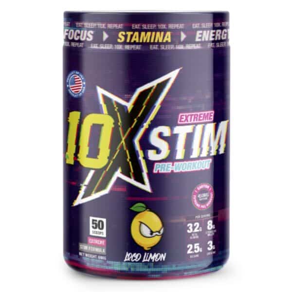 10X Extreme Stim Pre Workout 600g – 10X Athletic