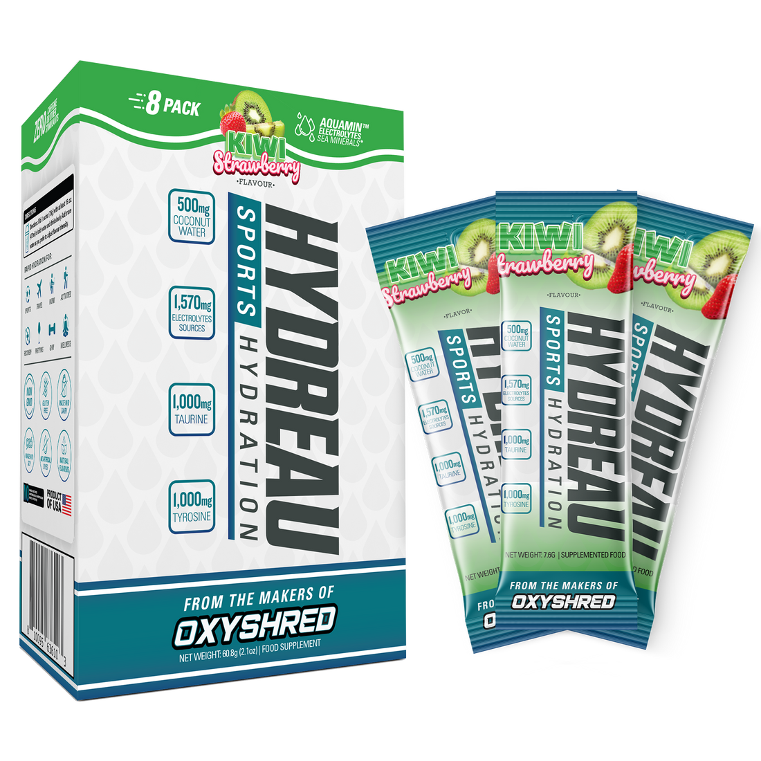 EHP Labs HYDREAU - Sports Hydration Stick Pack (8)