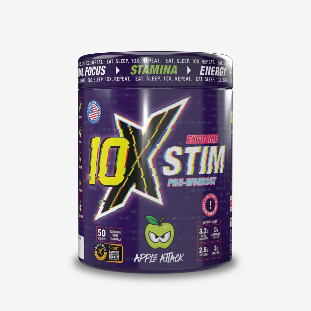 10x Athletic Extreme Stim Pre Workout FREE SHAKER !!