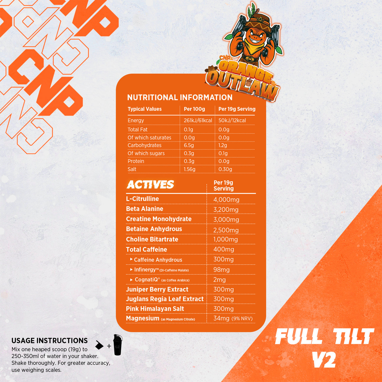 CNP Full Tilt V2 - Pre Workout - 570g FREE SHAKER!!