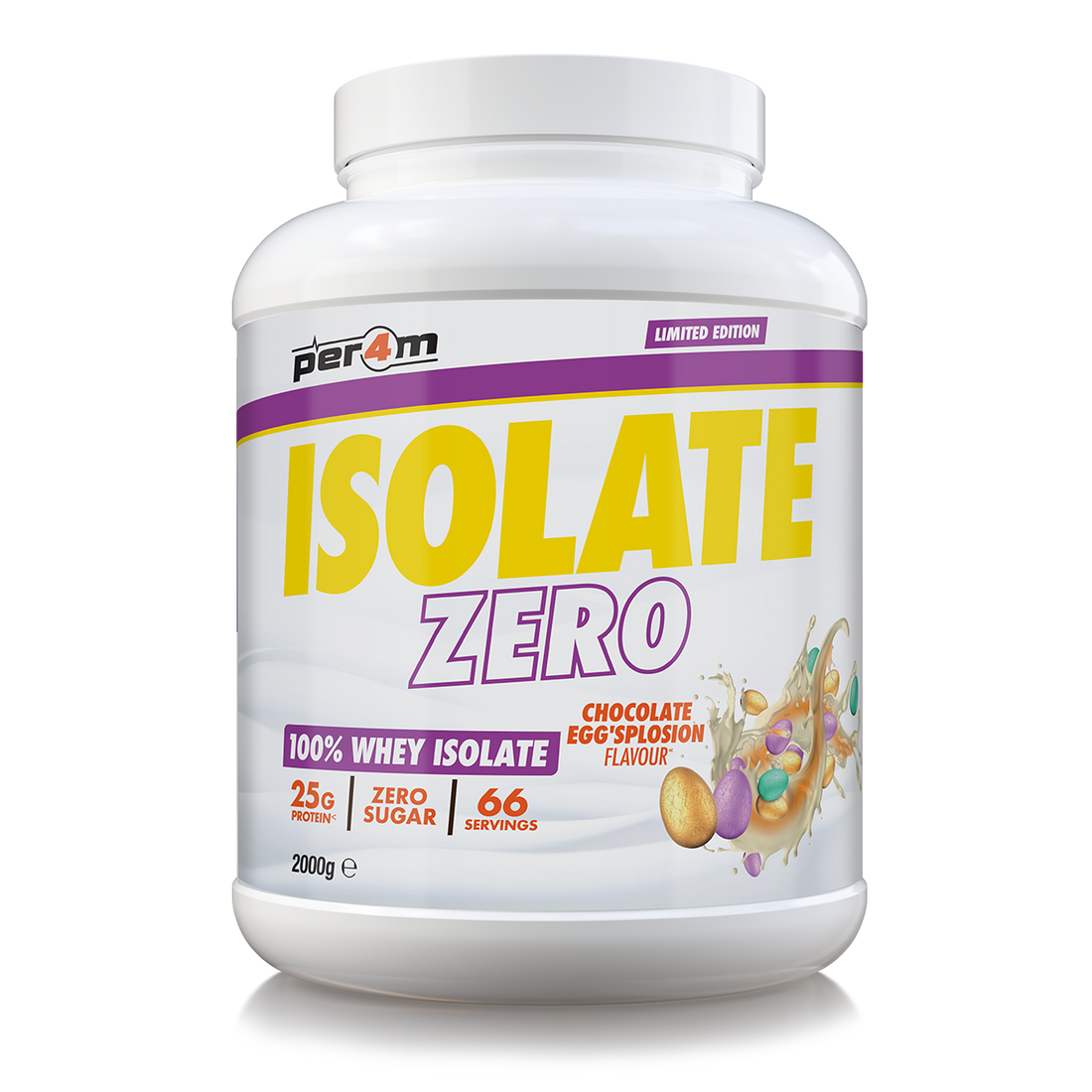 Per4m Isolate Zero 100% Whey Protein Isolate 2kg FREE Shaker
