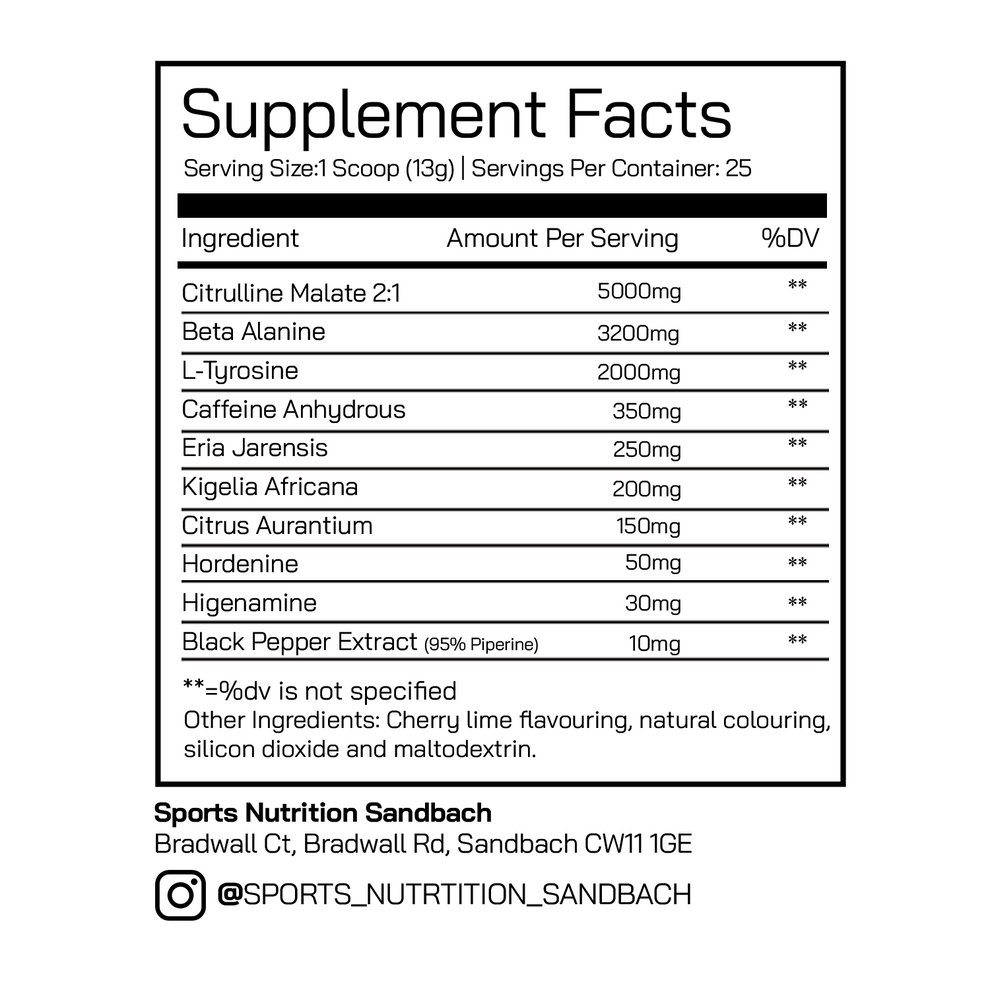 SN NUTRITION - DYNAMITE - PRE WORKOUT FREE SHAKER