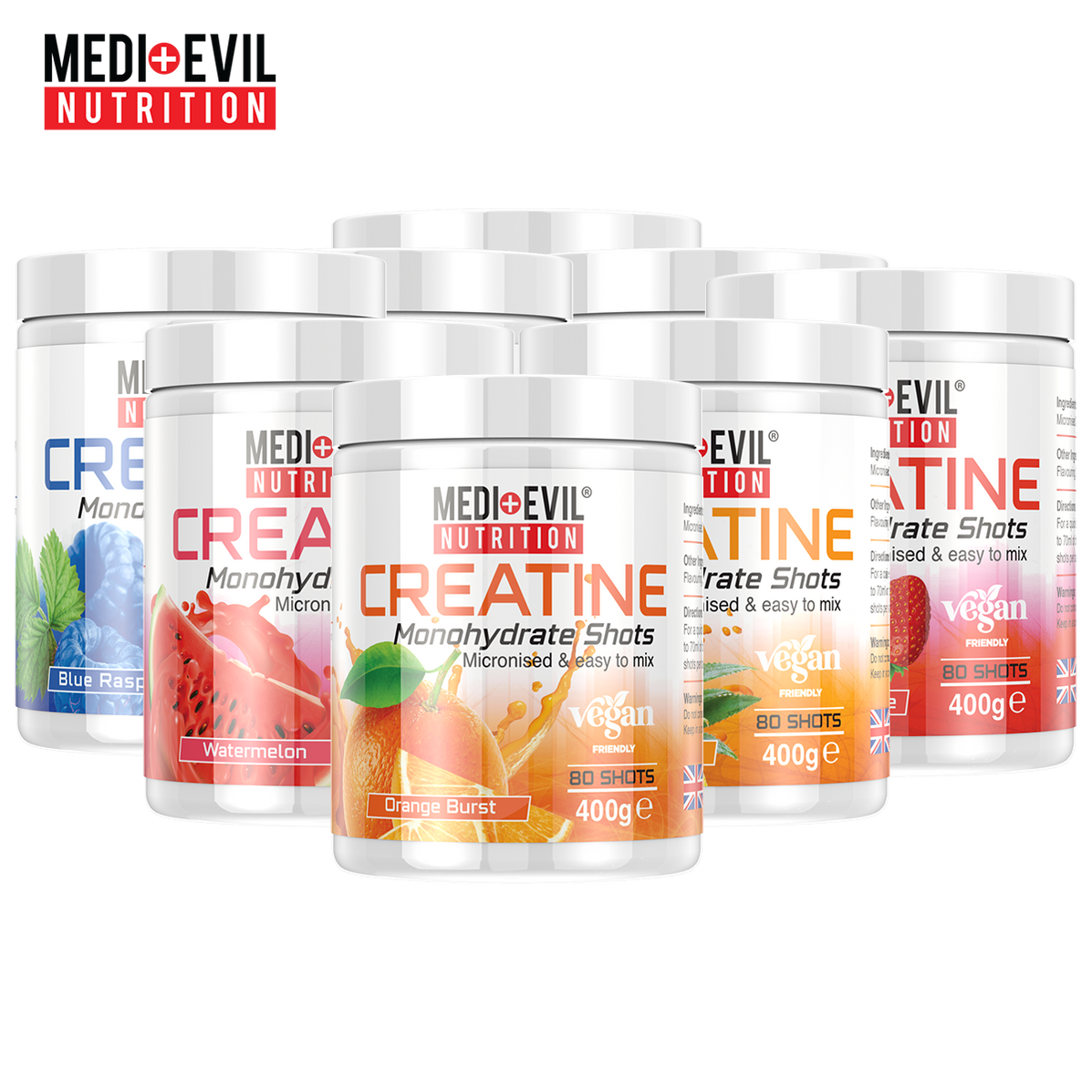 Medi-Evil Creatine Monohydrate Shots 400g
