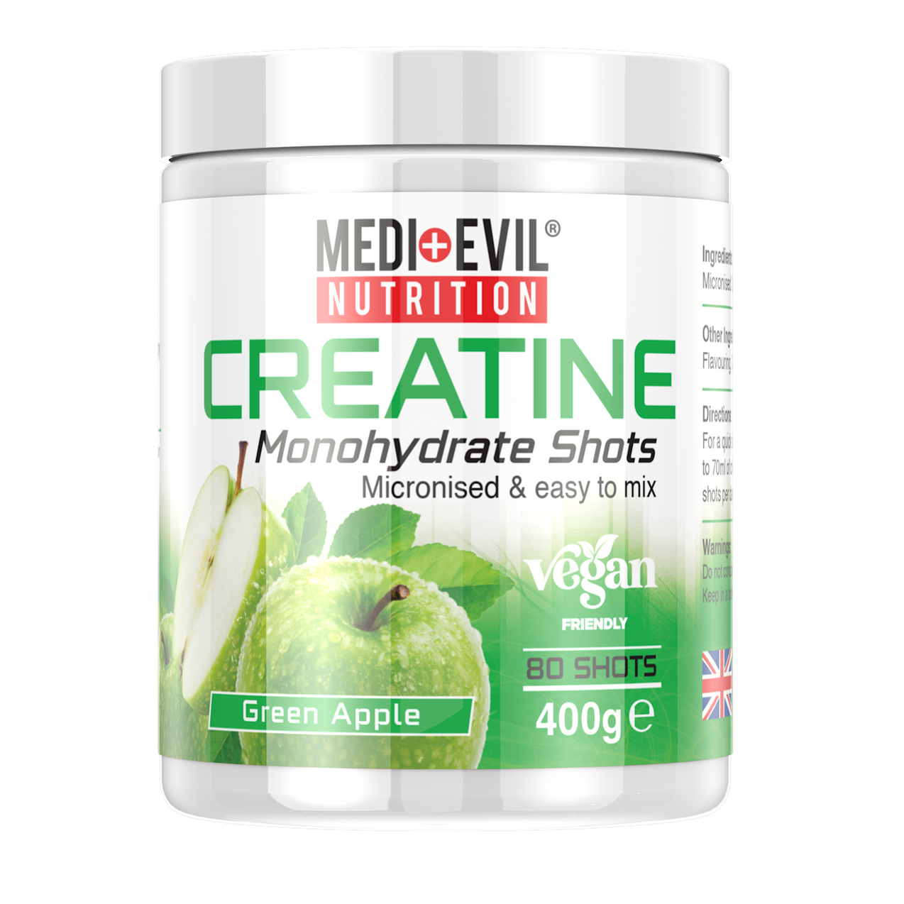 Medi-Evil Creatine Monohydrate Shots 400g