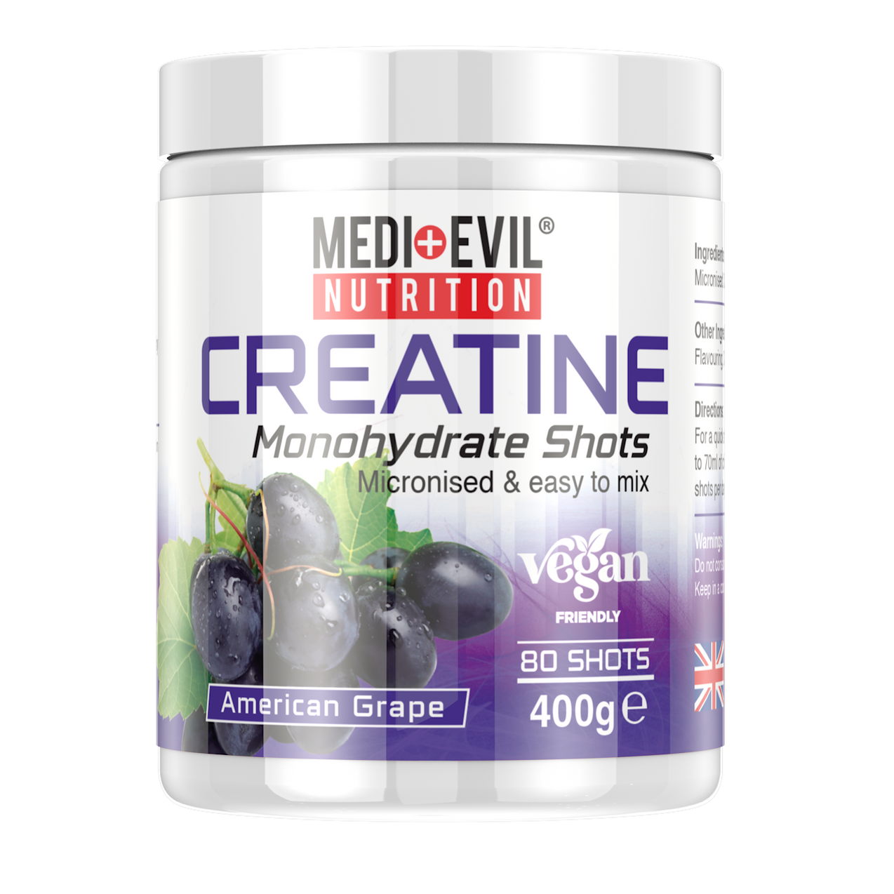 Medi-Evil Creatine Monohydrate Shots 400g
