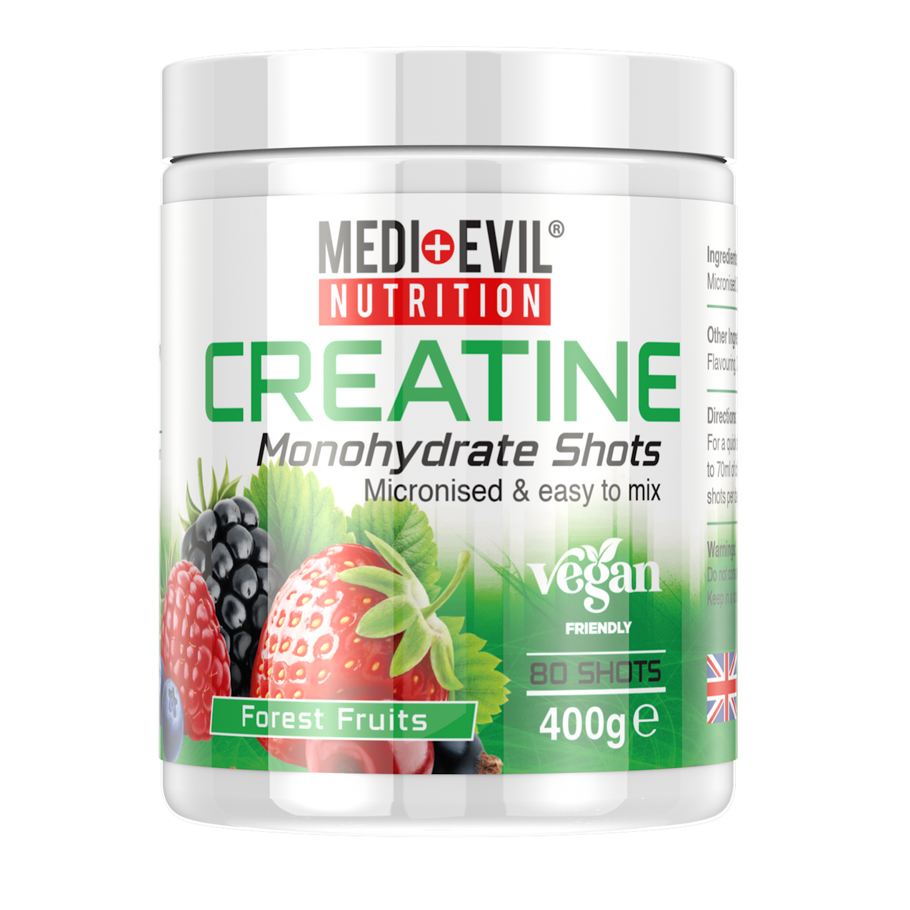 Medi-Evil Creatine Monohydrate Shots 400g