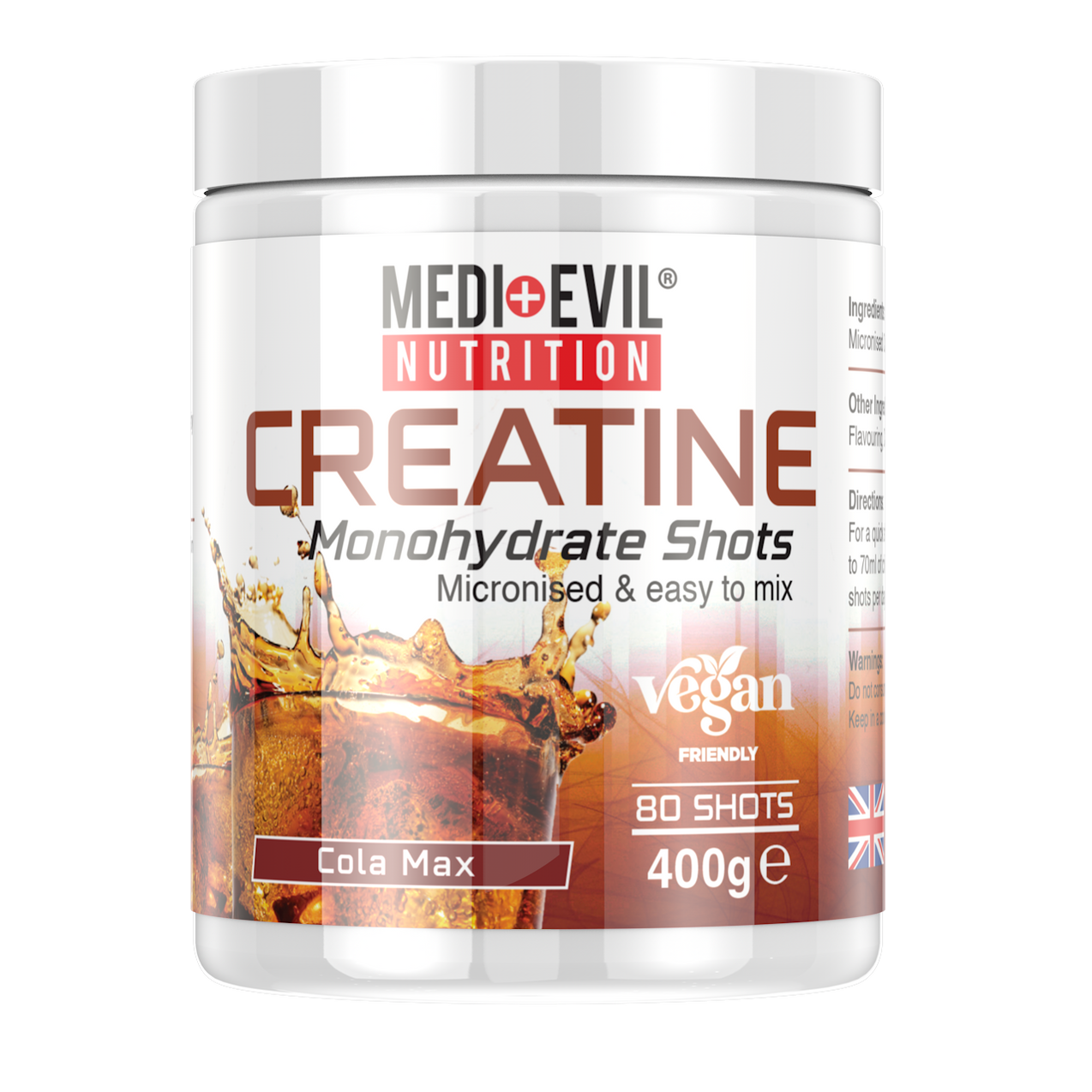 Medi-Evil Creatine Monohydrate Shots 400g