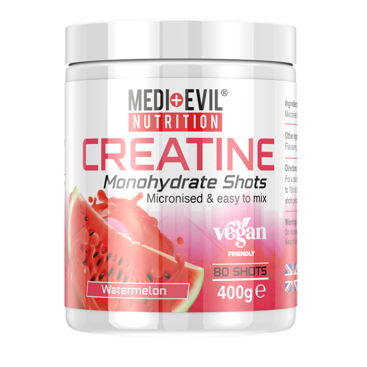 Medi-Evil Creatine Monohydrate Shots 400g