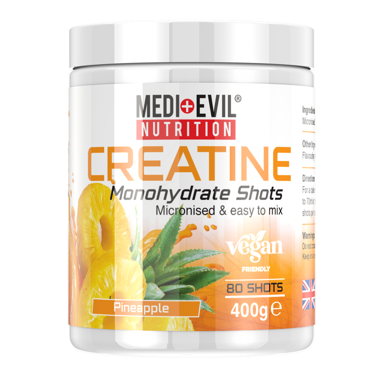 Medi-Evil Creatine Monohydrate Shots 400g