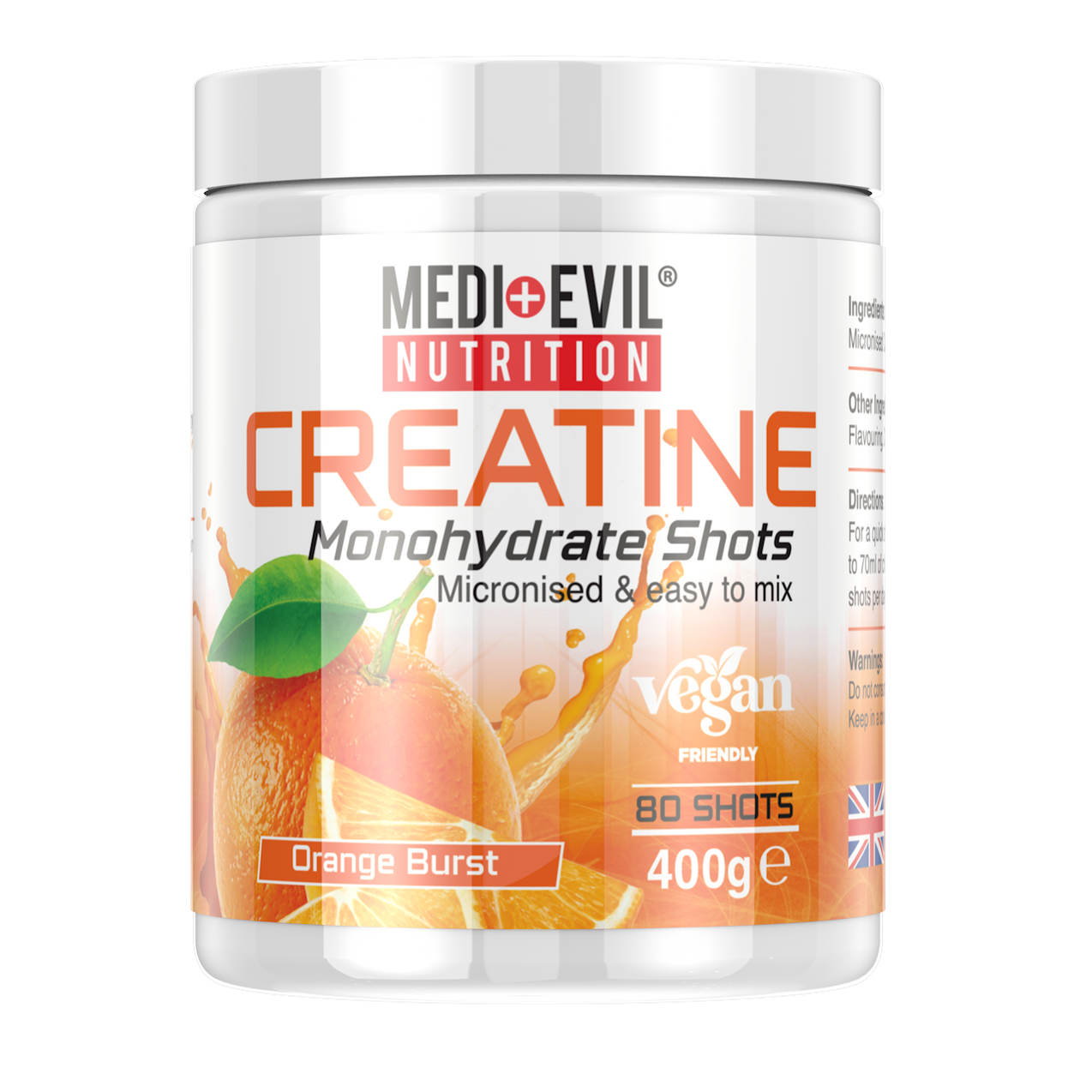 Medi-Evil Creatine Monohydrate Shots 400g
