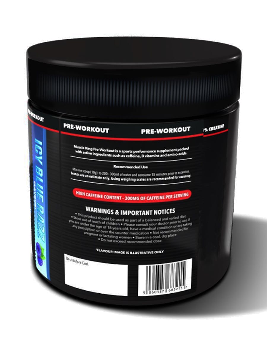 Muscle King Nutrition PRE Workout 30 Servings FREE SHAKER