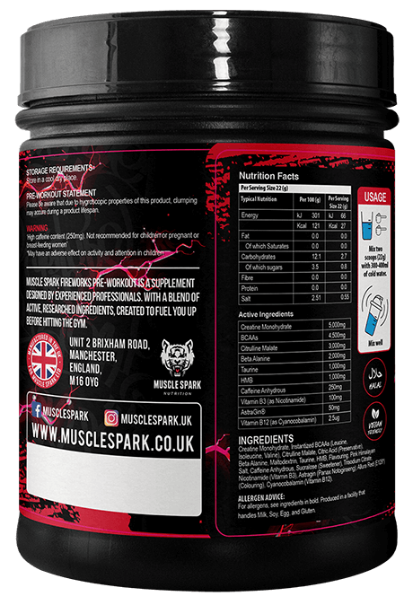 Muscle Spark Fireworks Pre Workout BBE 06/2024