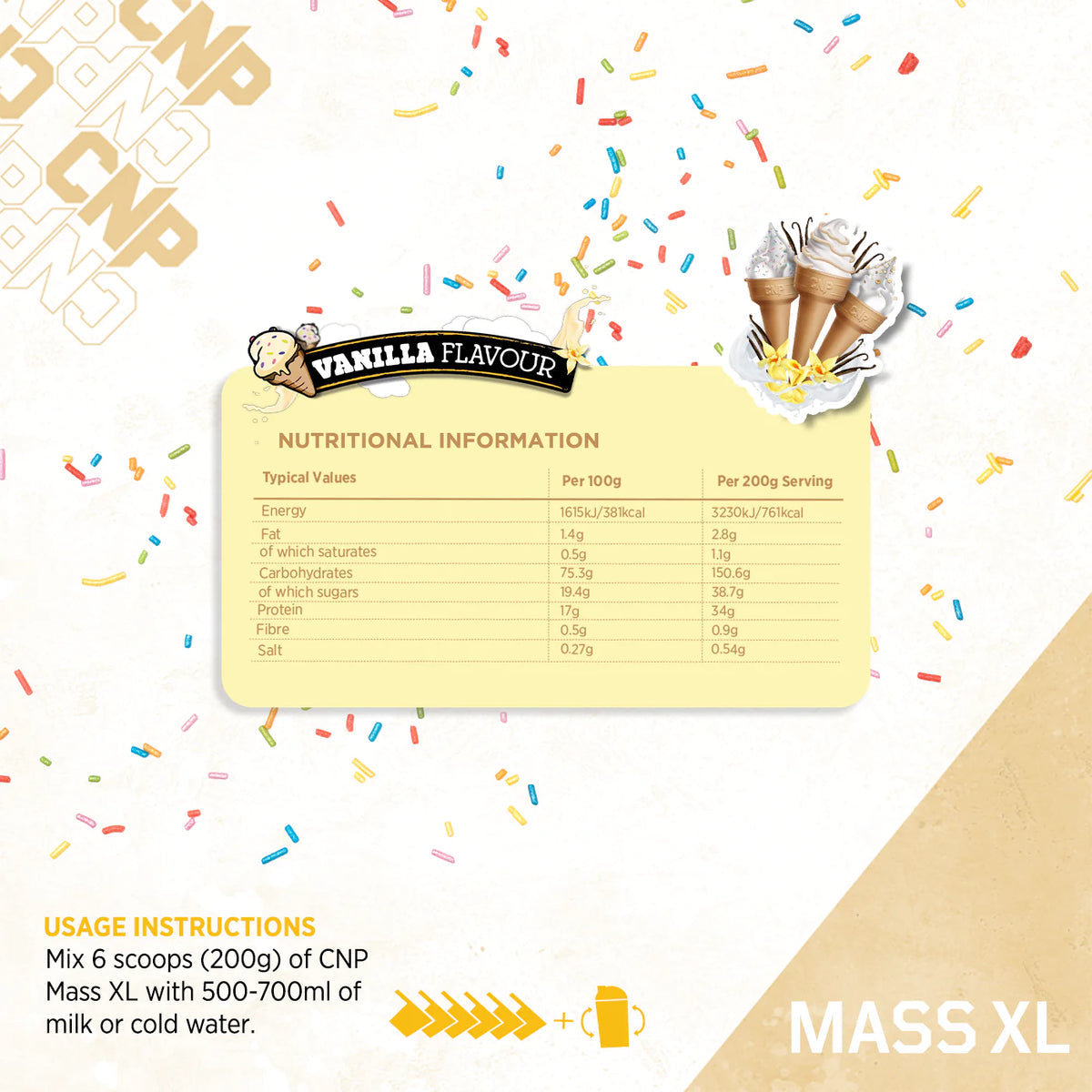 CNP Mass XL 4.8kg BBE Jan 2026