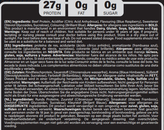 NXT Nutrition
Beef Protein Isolate