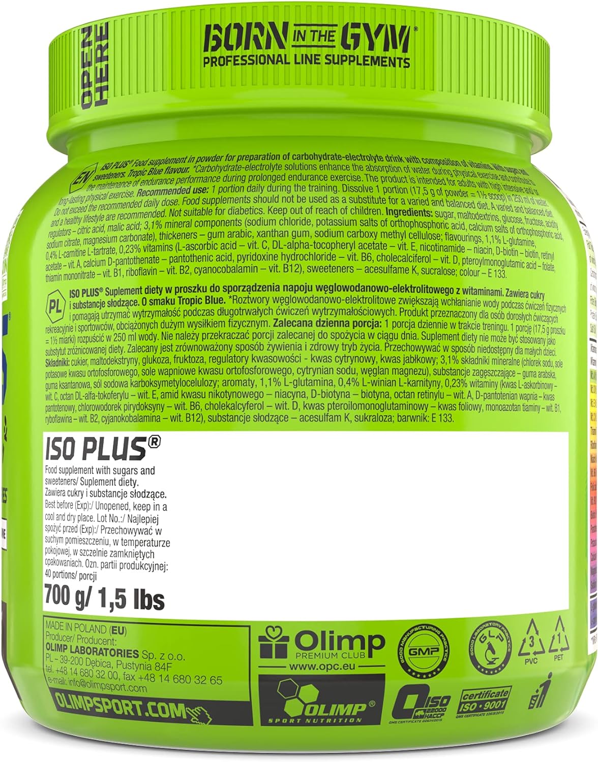 Olimp Sport Nutrition Iso Plus – 700 g