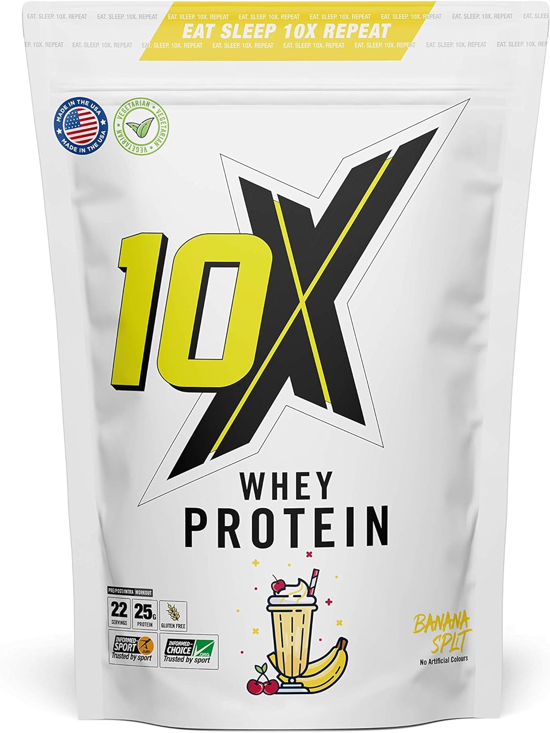 10X Athletic Whey Protein, 750g FREE SHAKER !!