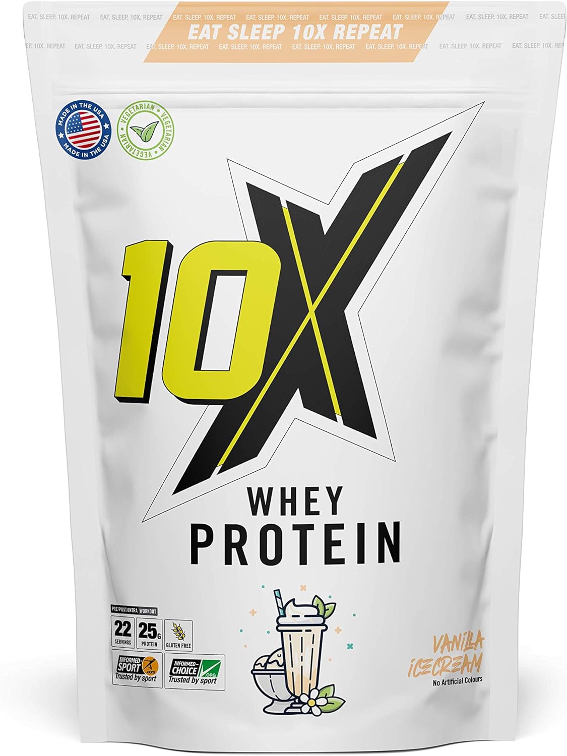 10X Athletic Whey Protein, 750g FREE SHAKER !!