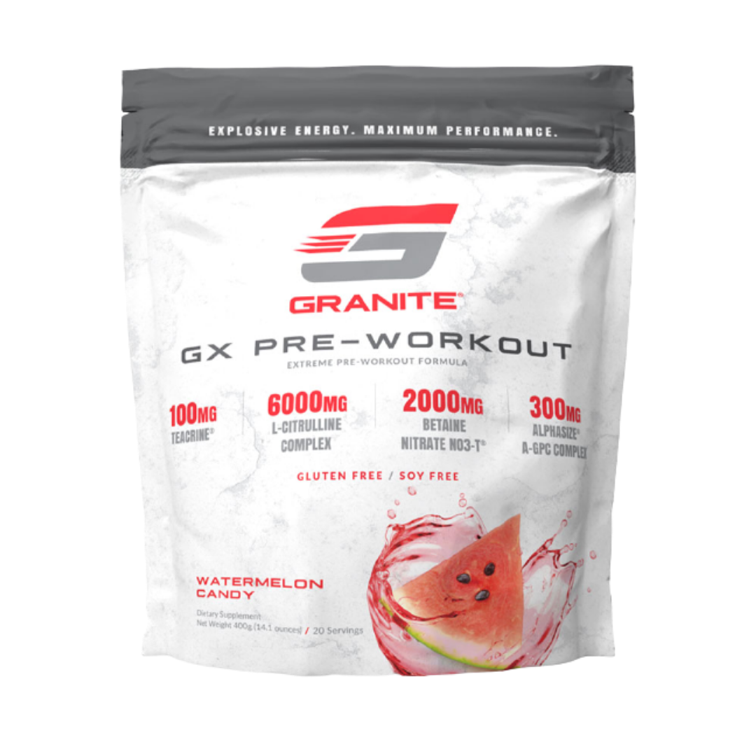 GRANITE SUPPLEMENTS GX Pre-Workout BBE July 2025