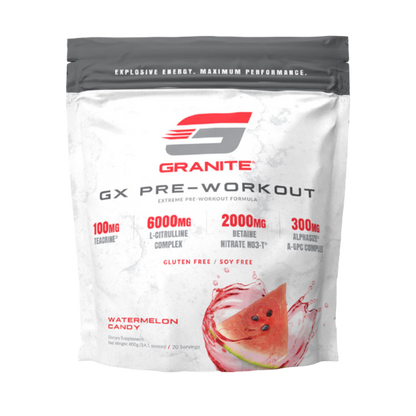 GRANITE SUPPLEMENTS GX Pre-Workout BBE July 2025