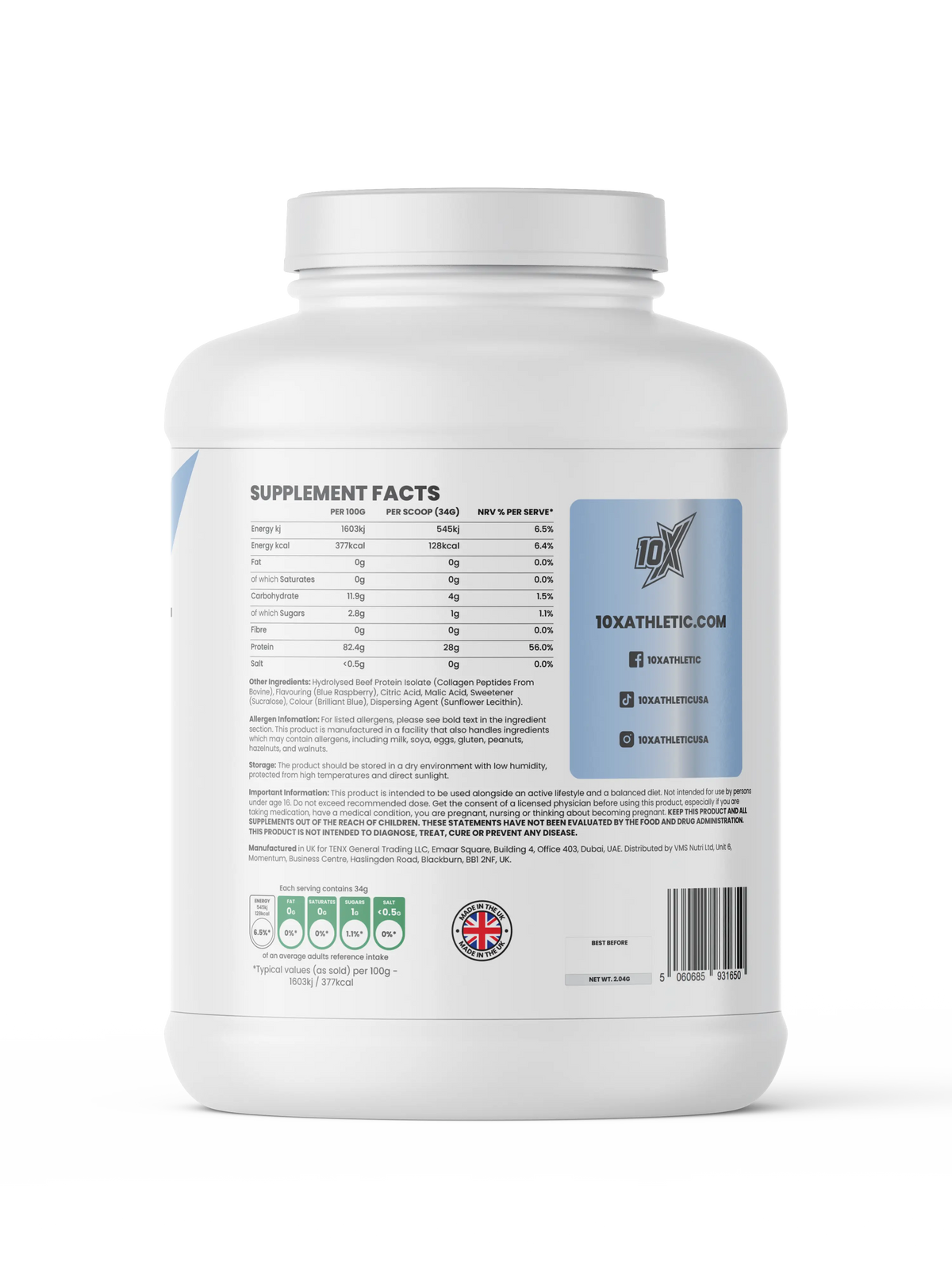 10X Athletic Clear Beef Isolate-2Kg