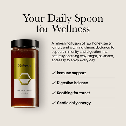 Balqees Raw Honey, Lemon Zest & Ginger Fusion