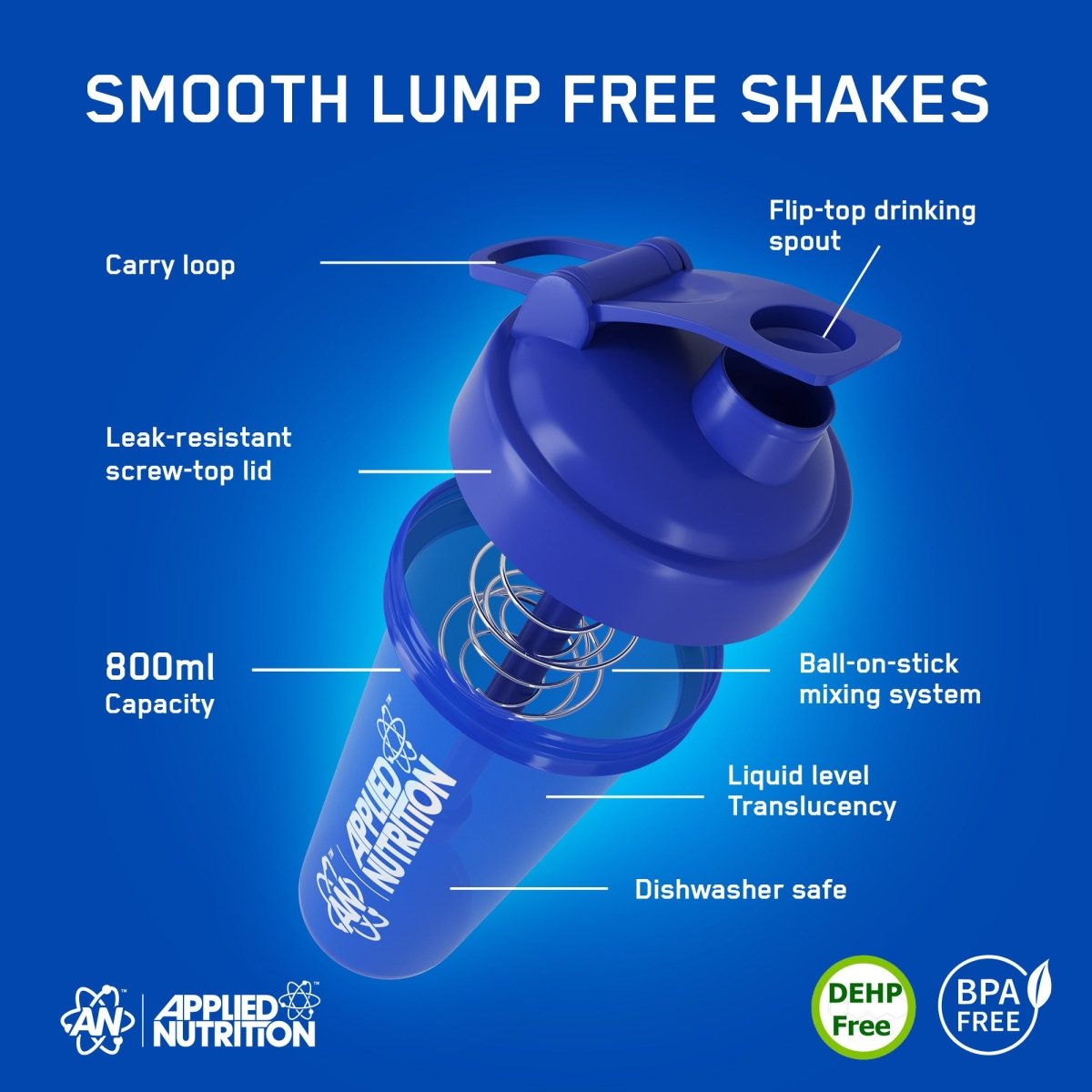 Applied Nutrition Blue Premium 800ml Shaker