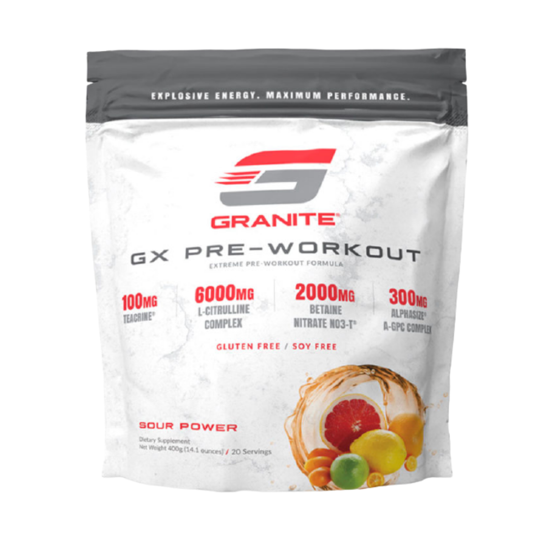 GRANITE SUPPLEMENTS GX Pre-Workout BBE July 2025