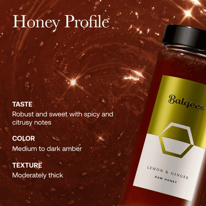 Balqees Raw Honey, Lemon Zest & Ginger Fusion