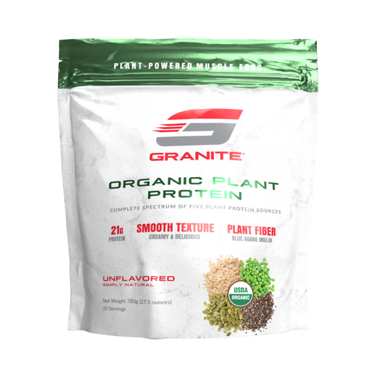 Granite Supplements Organic Plant Protein 20 servings BBE Nov 2025