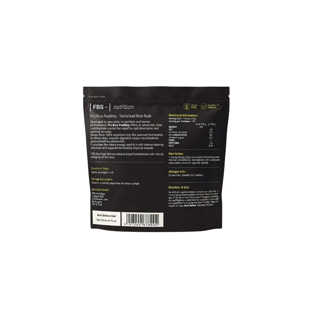 FBS PRO RICE PUDDING - 2.5KG TWIN PACK (2 X 1.25KG)