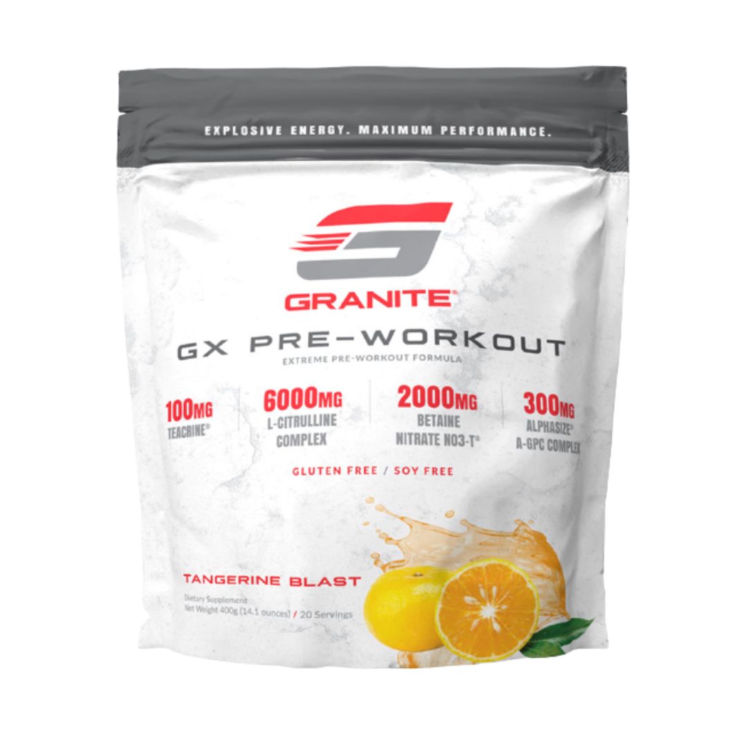 GRANITE SUPPLEMENTS GX Pre-Workout BBE July 2025
