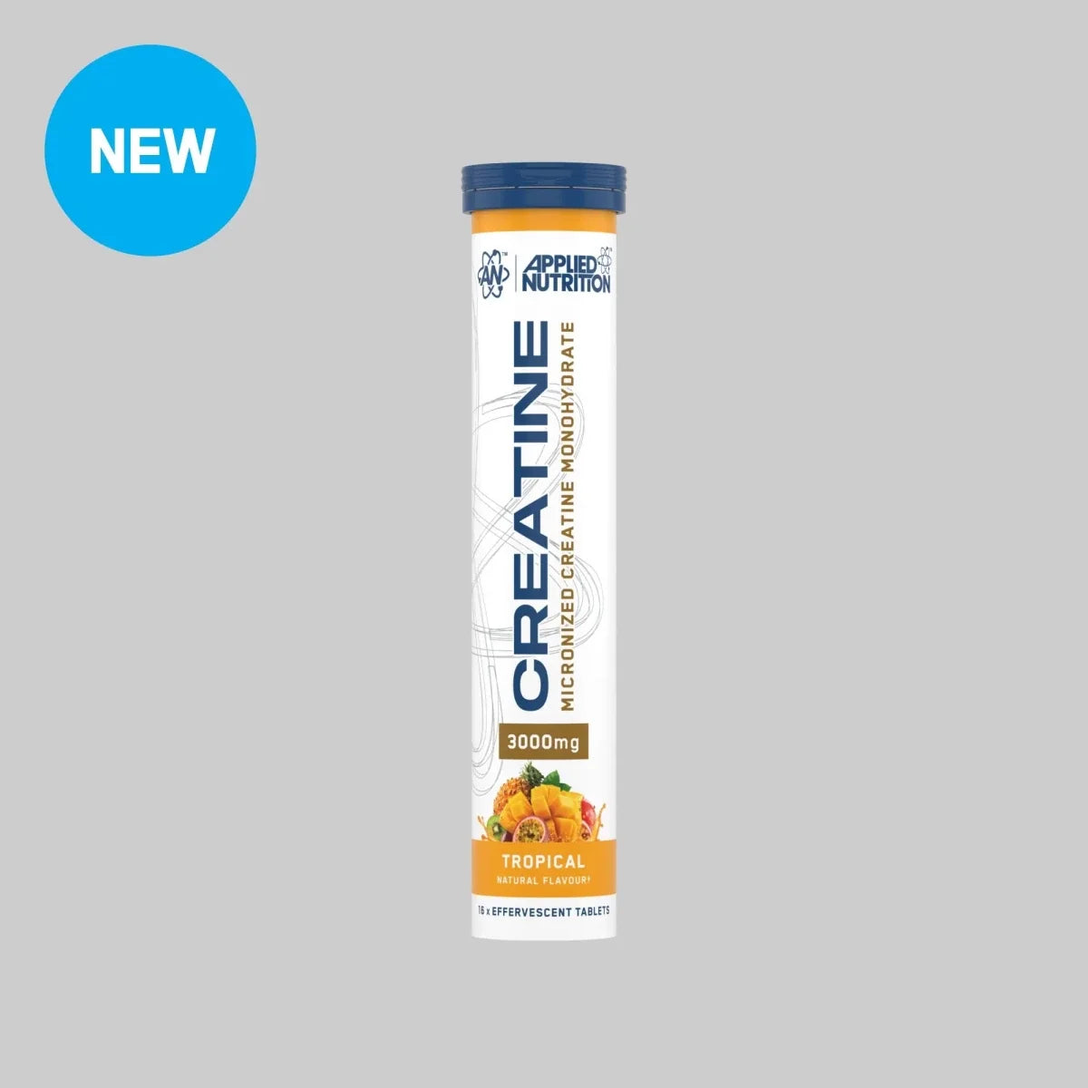 Applied Nutrition Creatine Effervescent Tablets – Tropical, single tube of 16 tablets