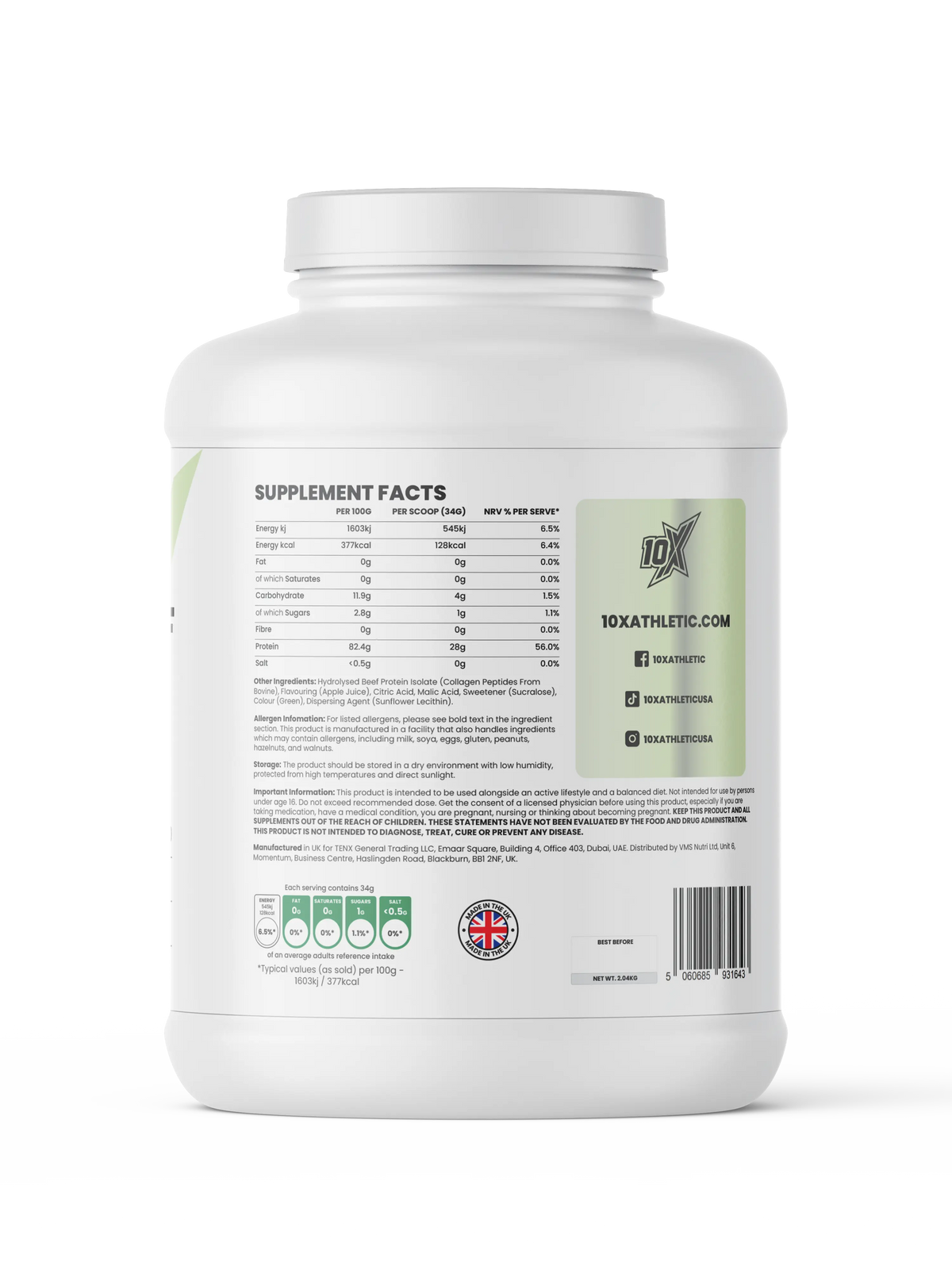 10X Athletic Clear Beef Isolate-2Kg