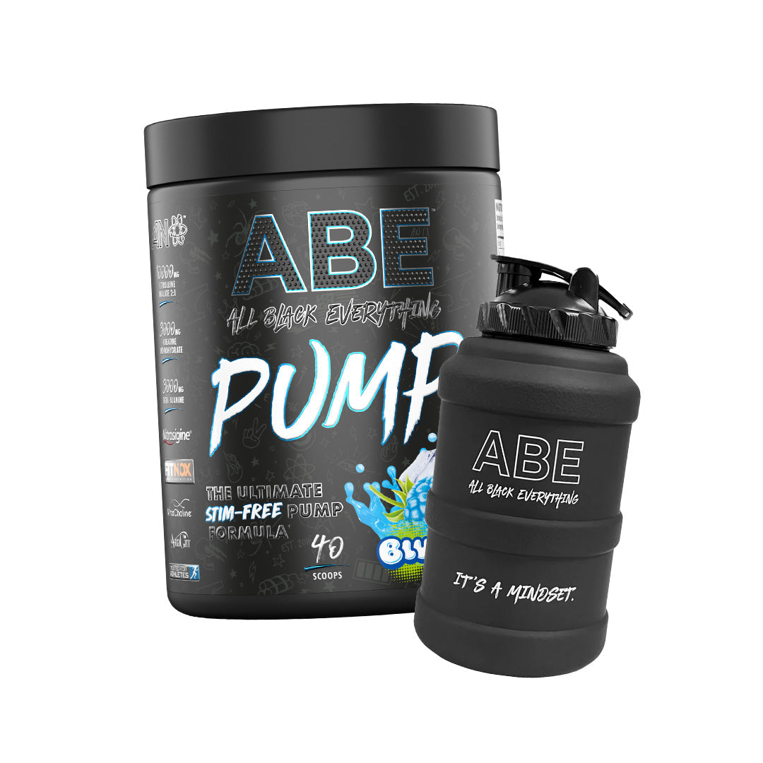 ABE-Pump Zero Stim PRE WORKOUT 500g FREE SHAKER!!