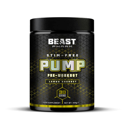 Beast Pharm PUMP - Stim Free Pre Workout - 30 Servings