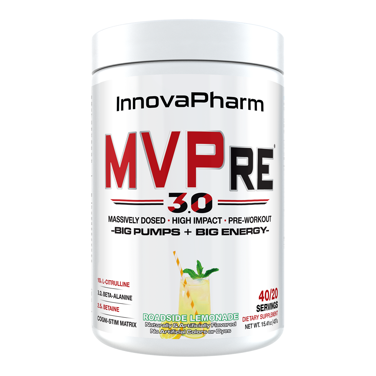 InnovaPharm MVPRE 3.0 Pre-Workout 40/20 Servings