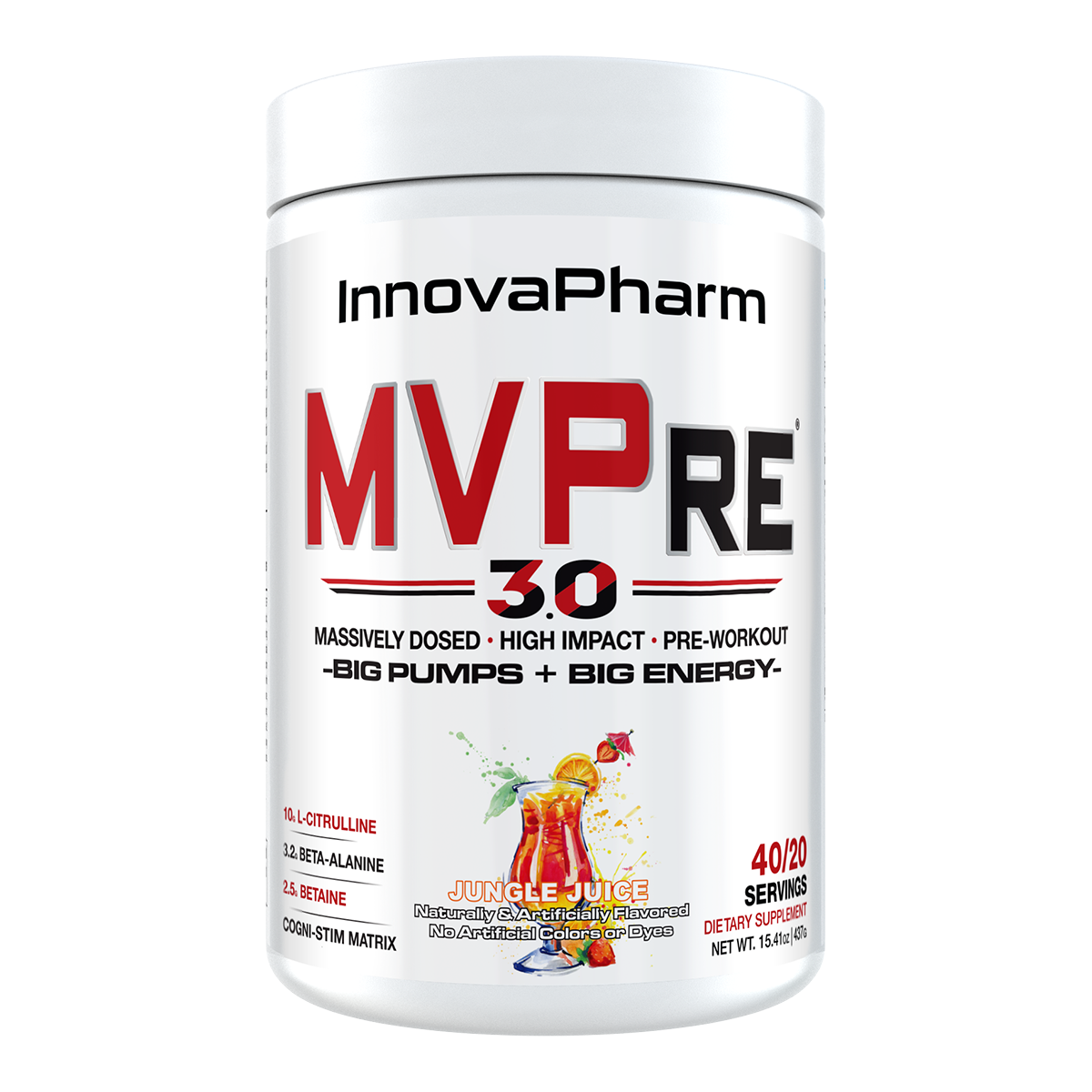 InnovaPharm MVPRE 3.0 Pre-Workout 40/20 Servings